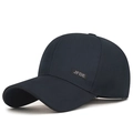 Casquette de baseball bleu marine pour hommes avec broderie JFDE en coton dense - Bleu marine / Réglable