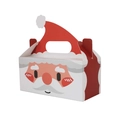 Christmas gift box with Santa Claus cartoon face and creative hat handle design - Santa Claus Shaped Handle Box