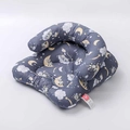 Dark gray baby sit-up pillow with moon and fox pattern, Dream Big Little One design - Cloud Raccoon