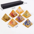 (3cm) Set Da 7 Pezzi Di Lamina D'oro Con Rune (scatola 23x5x3cm)