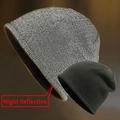 Thermogestrickte Mützenset mit reflektierenden Silber- und dunkelgrünen Wintermützen - Armeegrün