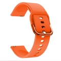 Vibrant orange silicone watch strap with metal buckle for Samsung Galaxy and Huawei GT2 - Orange