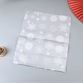 Sac cadeau de Noël argenté avec flocons de neige et cordon de serrage - 38*48+4 Flocon de Neige
