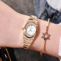Montre à quartz dorée élégante pour femme avec strass et ensemble bracelet étoile - Or Avec Bracelet Étoile à Cinq Branches / Doré