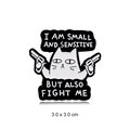 Funny white cartoon cat enamel pin holding revolvers, 3x3 cm metal badge for backpacks - Style B White Cat