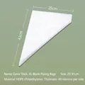 Thickened extra-large HDPE disposable piping bags, size 25x41cm for cake decorating - Bag / Thickened Huge / Clear