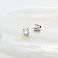 Cuentas espaciadoras de circón plateado para joyería DIY sobre fondo de concha blanca - 4.5mm / Oro Blanco