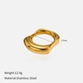 Detailed spec view of a gold irregular ring showing 17mm diameter and 12.9g weight - Apple Shape Ring