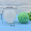 3D-bolvormige siliconen mal met rendierbos-reliëf voor kerstkaarsen en mousse-gebak - M Maat-Bos En Rendier Patroon