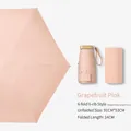 Grapefruit pink ultra-compact folding sun umbrella with matching case and 14cm length - 6-Fold 6-Bone Black Glue Grapefruit Pink