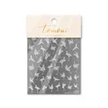 White 5D crane pattern embossed nail art sticker model to-2308 by tomoni - White Cranes (to2308)