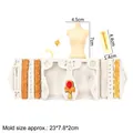 White silicone mold for female torso and lace patterns for cake fondant and DIY crafts - 2#--Grey--A797