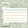 Lace style PET stickers set for scrapbooking featuring five elegant vintage floral patterns - Glazed Lace Shadow