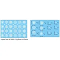 Blue and white static snowflake window stickers set 42 pieces size 20x30cm - Snowflake Style 13