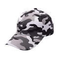 Gorra de béisbol clásica con patrón de camuflaje en negro, gris y blanco - Ajustable / Camuflaje Blanco
