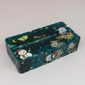 Dettaglio del cubo infinito a tema natalizio con disegni di Babbo Natale e renne - Stile Natalizio 1