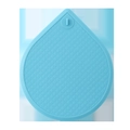 Filtro per lavandino in silicone blu con superficie strutturata e foro per appendere - Copertura Deodorante in Silicone Blu Cascata