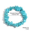 S2305-7 Blue Turquoise Irregular Gravel Bracelet
