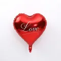 18-inch heart-shaped red foil balloon featuring white Love calligraphy for party decor - 18-inch Heart Red (Love)