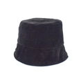Detalle del sombrero de pescador de pana negra mostrando la textura de pana fina y tela - M (56-58cm) / Negro