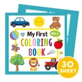 Mi primer libro de colorear para niños desde 1 año con 30 hojas de dibujos animales - Tema de la Primera Copia