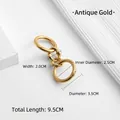 Antique gold replacement metal chain strap extension for crossbody bags and shoulder bags - 2 Segments / Antique Gold