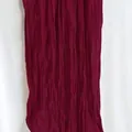 Elegant burgundy cheesecloth table runner with premium vertical crinkle texture fabric - Burgundy