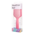 Entwirrende Haarbürste in Rosa mit hohlem Design in transparenter Verpackung - Rosa Griff Rosa Zähne (In Box)