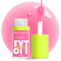 JOLLY JOJO bright pink tinted lip oil 4ml with high-gloss mirror finish and neon cap - 02# Cherry Blossom Powder