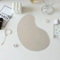 Irregular acrylic mirror display tray with Nordic style photography props on a desk - Waterdrop Irregular Mirror/24*15cm
