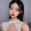 Elegant gold forehead chain with white pearls and crystal pendant in ethereal style - 40301 Silver Pearl Crystal Headpiece