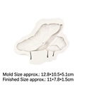 Moule en silicone blanc feuille de lotus avec détails de nervures pour pâte à sucre - US 3 / Gris