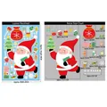 Stickers de Noël pour fenêtres avec Père Noël et bonhomme de neige, format 20x30cm - BQ133 Père Noël & Cadeaux