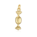 Creative gold candy shape pendant for necklace in a minimalist polished metal style - 6-Candy Charm