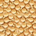 Cuentas doradas CCB de agujero grande para hacer joyas bricolaje pulseras y collares - Dorado