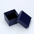 Elegant navy blue square jewelry gift box with textured diamond pattern for rings - Magic Grid Dark Blue / 5*5*3 Ring Box