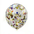 Clear latex balloon with colorful round paper confetti for festive party decorations - Colorful Confetti