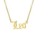 Détail du collier Lion en acier inoxydable plaqué or 18K avec pendentif style gothique - Lion