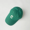 Kids fashion green baseball cap with white letter C embroidery in casual style - 50-52CM / C Letter Embroidery / Green