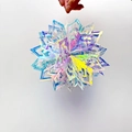 Holografischer 3D-Sternanhänger mit Regenbogeneffekt für festliche Fensterdekorationen - 8-Zoll Irisierender Sternball
