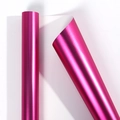Fuchsia matte metallic gift wrapping paper roll with fine brushed texture finish - 43cm*10m / Matte Rose Red