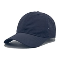 Navyblaue, schnelltrocknende Baseballkappe mit laserperforierten Seitenteilen für Atmungsaktivität - M (56-58cm) / Marineblau