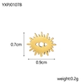 Goldener Evil-Eye-Sonnenanhänger mit 0,9 cm Breite und 0,7 cm Höhe Maßen - YXPJ0107B-Mini goldene Sonnenauge