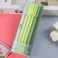 Set of 6 Morandi gradient green gel pens in a transparent case for school and office - 6 Pcs/Box / Dark Green Series