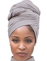 Solid grey headscarf wrap for women made of soft jersey fabric for daily wear - One Size / Light Gray