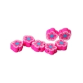 10mm rose red and blue polymer clay plum blossom spacer beads for DIY jewelry making - Deep Rose Plum Blossom