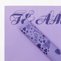Waterproof purple gift wrapping paper featuring heart patterns and Romantic Te Amo text - Heart Language - Purple