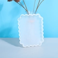 Moule en silicone rectangulaire à bords ondulés pour plateaux de résine DIY - Grand Rectangle Ondulé 19*14cm
