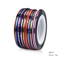 Set mit 20 Farben Nagel-Striping-Tape mit Metallic- und Holografie-Effekten - 20 Farben Multi-Color Set