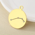 18K gold plated stainless steel zodiac pendant with crystal rhinestones in gold finish - Gold Aries (KLJ4544-Z)